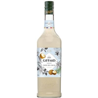 Giffard Coconut Syrup French Recipe and Manufactured Aromatic, with Coconut Milk 1 Litre, 0.0% vol, 100cl Giffard Coconut Syrup French Recipe and Manufactured Aromatic, with Coconut Milk 1 Litre, 0.0% vol, 100cl