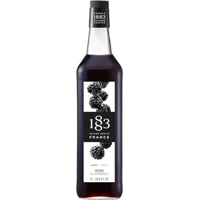 1883 MAISON ROUTIN Premium BlackBerry Syrup Perfect for Coffees, Cocktails, Mocktails & Smoothies Vegan-Friendly, Allergen-Free, No Preservatives 1L Glass Bottle 1883 MAISON ROUTIN Premium BlackBerry Syrup Perfect for Coffees, Cocktails, Mocktails & Smoothies Vegan-Friendly, Allergen-Free, No Preservatives 1L Glass Bottle