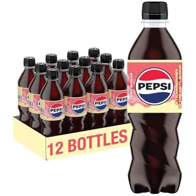 Pepsi Strawberry & Cream 500ml (Pack of 12) Pepsi Strawberry & Cream 500ml (Pack of 12)
