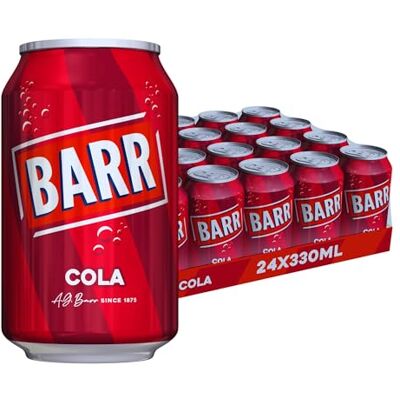 BARR Cola Sparkling Soft Drink, 24 Pack, 330ml Cans BARR Cola Sparkling Soft Drink, 24 Pack, 330ml Cans