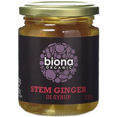 Biona Organic Stem Ginger In Syrup 330g (Pack of 3) Biona Organic Stem Ginger In Syrup 330g (Pack of 3)