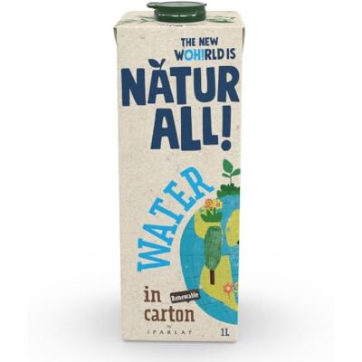 Iparlat NATUR-ALL Still Water 1L Drinking Water in Cartons, Plant-Based Packaging (Pack of 6) Iparlat NATUR-ALL Still Water 1L Drinking Water in Cartons, Plant-Based Packaging (Pack of 6)