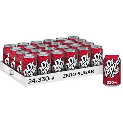 Dr Pepper Can Zero 330 ml (Pack of 24) Dr Pepper Can Zero 330 ml (Pack of 24)