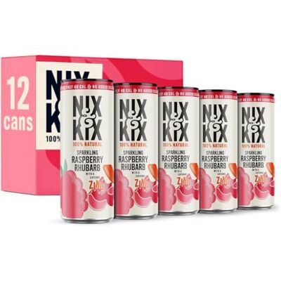 NIX AND KIX Nix & Kix Raspberry & Rhubarb 100% Natural Fruit Flavoured Sparkling Water Low Calorie & Vegan Friendly No Added Sugar Or Sweeteners 250ml x 12 Pack NIX AND KIX Nix & Kix Raspberry & Rhubarb 100% Natural Fruit Flavoured Sparkling Water Low Calorie & Vegan Friendly No Added Sugar Or Sweeteners 250ml x 12 Pack