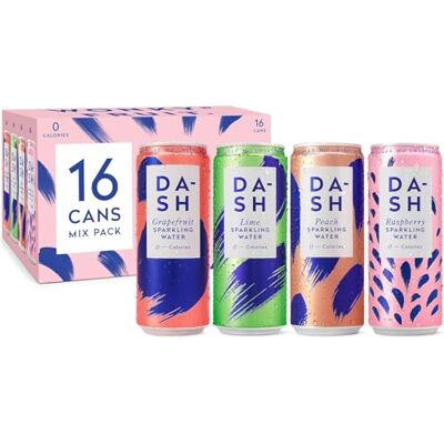 Dash Water Mixed Pack - Flavored Sparkling Spring Water - 16 Cans Dash Water Mixed Pack - Flavored Sparkling Spring Water - 16 Cans