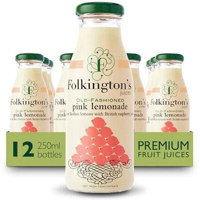 Folkington's Pink Lemonade Fruit Juice 250 ml (Pack of 12) Folkington's Pink Lemonade Fruit Juice 250 ml (Pack of 12)