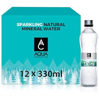 Aqua Carpatica Glass 330ml x 12 Pure Natural Sparkling Mineral Water for Optimal Hydration, Nitrate-Free, Abundant in Calcium & Magnesium, Naturally Alkaline, Enriched with Natural Electrolytes Aqua Carpatica Glass 330ml x 12 Pure Natural Sparkling Mineral Water for Optimal Hydration, Nitrate-Free, Abundant in Calcium & Magnesium, Naturally Alkaline, Enriched with Natural Electrolytes