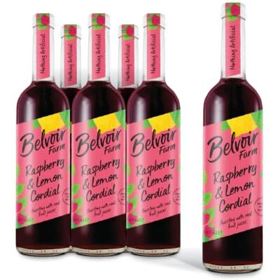 BELVOIR FRUIT FARMS Belvoir Farm Raspberry & Lemon Cordial Real Pressed Raspberries Freshly Squeezed Lemon Juice Traditional Family Recipe 100% Natural Ingredients Suitable for Vegetarians 6 x 500ml Bottles BELVOIR FRUIT FARMS Belvoir Farm Raspberry & Lemon Cordial Real Pressed Raspberries Freshly Squeezed Lemon Juice Traditional Family Recipe 100% Natural Ingredients Suitable for Vegetarians 6 x 500ml Bottles