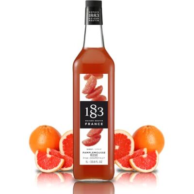 1883 MAISON ROUTIN Premium Pink Grapefruit Syrup, 1 Litre Glass Bottle Flavoured Syrup, For Coffee, Tea, Cocktails, Iced Drinks & Desserts, Made with Pure Cane Sugar, No Artificial Colours, Vegan 1883 MAISON ROUTIN Premium Pink Grapefruit Syrup, 1 Litre Glass Bottle Flavoured Syrup, For Coffee, Tea, Cocktails, Iced Drinks & Desserts, Made with Pure Cane Sugar, No Artificial Colours, Vegan