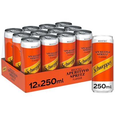 Schweppes Can Aperitivo Spritz Mocktail 250ml (Pack of 12) Schweppes Can Aperitivo Spritz Mocktail 250ml (Pack of 12)