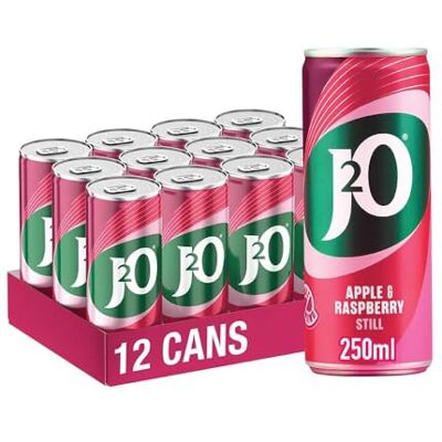 J2O Fruit Juice, Apple and Raspberry, 250ml Cans (Pack of 12) J2O Fruit Juice, Apple and Raspberry, 250ml Cans (Pack of 12)