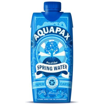 Aquapax Spring Water Multipack 12 Cartons of 500ml Aqua Water Packed in a Sustainable Container with Sugar can bio Cap Wholly Recyclable and refillable Boxes for an eco-Friendly Environment Aquapax Spring Water Multipack 12 Cartons of 500ml Aqua Water Packed in a Sustainable Container with Sugar can bio Cap Wholly Recyclable and refillable Boxes for an eco-Friendly Environment