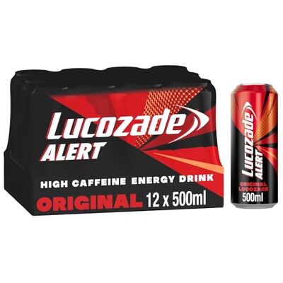 Lucozade Alert Energy Drink Original Blast 500ml (Pack of 12) Lucozade Alert Energy Drink Original Blast 500ml (Pack of 12)
