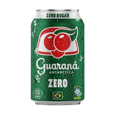 Guaraná ANTARCTICA Zero, The Brazilian Original Guaraná Soft Drink Sugar-Free, 330ml Can Guaraná Soda (Pack of 24) Guaraná ANTARCTICA Zero, The Brazilian Original Guaraná Soft Drink Sugar-Free, 330ml Can Guaraná Soda (Pack of 24)