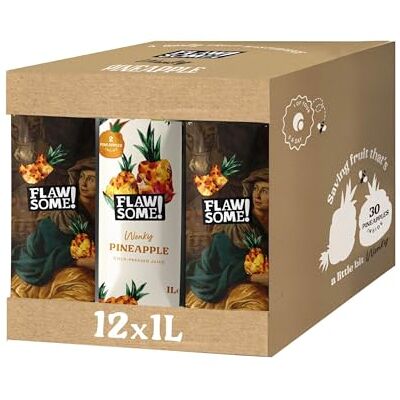 Flawsome ! Pineapple 12x1l Cold-Pressed No Added Sugar Pineapple – 100% Natural and Pure with No Sweeteners – Craft Vegan Not from Concentrate Flawsome ! Pineapple 12x1l Cold-Pressed No Added Sugar Pineapple – 100% Natural and Pure with No Sweeteners – Craft Vegan Not from Concentrate