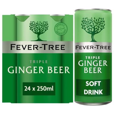FEVER-TREE Sparkling Ginger Beer Soft Drink 24x250ml FEVER-TREE Sparkling Ginger Beer Soft Drink 24x250ml