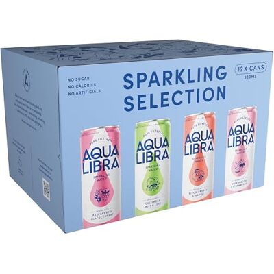 Libra Sparkling Water Variety Pack 330ml (Pack of 12 cans) Libra Sparkling Water Variety Pack 330ml (Pack of 12 cans)