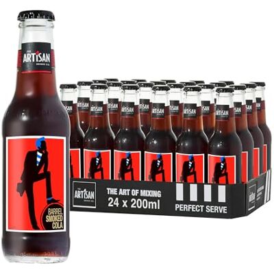 The Artisan Drinks Company Artisan Barrel Smoked Cola, Fizzy Drinks, Soft Drink, 24 x 200ml Bottles The Artisan Drinks Company Artisan Barrel Smoked Cola, Fizzy Drinks, Soft Drink, 24 x 200ml Bottles