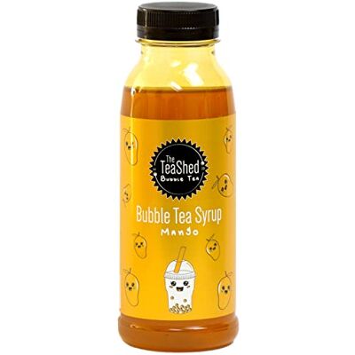 The *TeaShed THE TEASHED Mango Bubble Tea Fruit Syrup 330ml 11 Servings Use with popping boba juice pearls By THE TEASHED The *TeaShed THE TEASHED Mango Bubble Tea Fruit Syrup 330ml 11 Servings Use with popping boba juice pearls By THE TEASHED