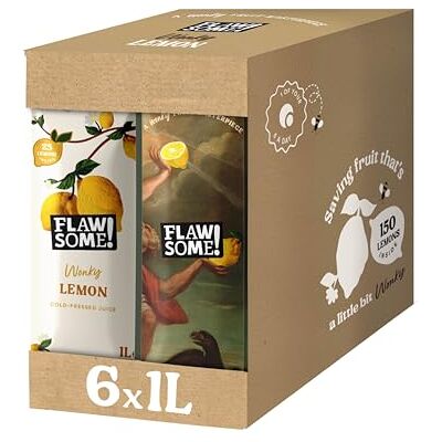 Flawsome ! Lemon 6x1l Cold-Pressed No Added Sugar – 100% Natural and Pure with No Sweeteners – Craft Vegan Not from Concentrate Flawsome ! Lemon 6x1l Cold-Pressed No Added Sugar – 100% Natural and Pure with No Sweeteners – Craft Vegan Not from Concentrate