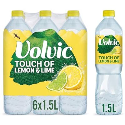Volvic Touch of Fruit Lemon & Lime Still Flavoured Water Multipack 6x1.5L Volvic Touch of Fruit Lemon & Lime Still Flavoured Water Multipack 6x1.5L