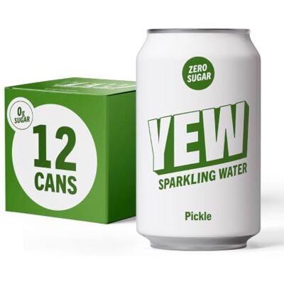 YEW Pickle Flavoured Sparkling Water, 12 x 330ml Cans All Natural Fizzy Water, Zero Sweetener, Zero Calories, Vegan, Gluten Free, Keto Friendly, 12 Can Multipack, Healthy Drinks YEW Pickle Flavoured Sparkling Water, 12 x 330ml Cans All Natural Fizzy Water, Zero Sweetener, Zero Calories, Vegan, Gluten Free, Keto Friendly, 12 Can Multipack, Healthy Drinks