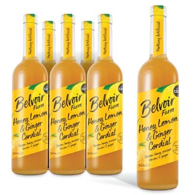 BELVOIR FRUIT FARMS Belvoir Farm Honey Lemon & Ginger Cordial Blossom Honey Pressed Lemon Juice Spicy Ginger Traditional Family Recipe 100% Natural Ingredients Suitable for Vegetarians 6 x 500ml Bottles BELVOIR FRUIT FARMS Belvoir Farm Honey Lemon & Ginger Cordial Blossom Honey Pressed Lemon Juice Spicy Ginger Traditional Family Recipe 100% Natural Ingredients Suitable for Vegetarians 6 x 500ml Bottles