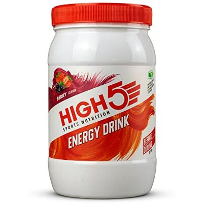 HIGH5 Energy Drink with Electrolytes, Isotonic Hydration, Berry, 1kg Sport energy drink powder with a 2:1 fructose ratio. Natural flavours, vegan formula with 21 servings for running, endurance. HIGH5 Energy Drink with Electrolytes, Isotonic Hydration, Berry, 1kg Sport energy drink powder with a 2:1 fructose ratio. Natural flavours, vegan formula with 21 servings for running, endurance.