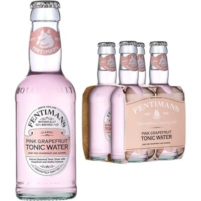 Fentimans Pink Grapefruit Tonic Water Botanically Brewed Soft Drink Exquisitely Crafted & Refreshing Soft Drinks Gluten Free and Vegan Friendly 4 x 200 ml Bottles Fentimans Pink Grapefruit Tonic Water Botanically Brewed Soft Drink Exquisitely Crafted & Refreshing Soft Drinks Gluten Free and Vegan Friendly 4 x 200 ml Bottles