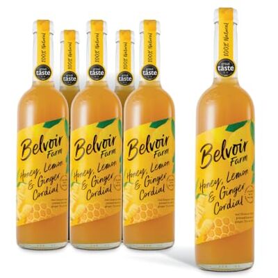 BELVOIR FRUIT FARMS Belvoir Farm Honey Lemon & Ginger Cordial Blossom Honey Pressed Lemon Juice Spicy Ginger Traditional Family Recipe 100% Natural Ingredients Suitable for Vegetarians 6 x 500ml Bottles BELVOIR FRUIT FARMS Belvoir Farm Honey Lemon & Ginger Cordial Blossom Honey Pressed Lemon Juice Spicy Ginger Traditional Family Recipe 100% Natural Ingredients Suitable for Vegetarians 6 x 500ml Bottles