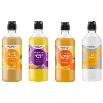 sodastream Classics 4 Pack Syrup Drink Mix, Liquid, Low Sugar sodastream Classics 4 Pack Syrup Drink Mix, Liquid, Low Sugar
