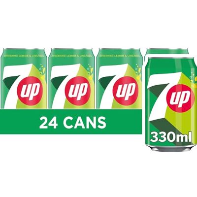 7UP Regular 330ml Can (Pack of 24) 7UP Regular 330ml Can (Pack of 24)