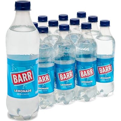 BARR Lemonade Sparkling Soft Drink, 12 Pack, 500ml Bottles BARR Lemonade Sparkling Soft Drink, 12 Pack, 500ml Bottles