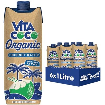 Vita Coco Organic Coconut Water 6x1L, High in Vitamin C and Potassium, No Fat, Low in Calories, Non-GMO, Gluten-Free, Vegan Vita Coco Organic Coconut Water 6x1L, High in Vitamin C and Potassium, No Fat, Low in Calories, Non-GMO, Gluten-Free, Vegan