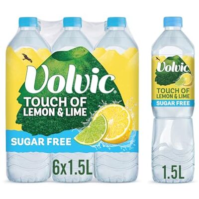 Volvic Touch of Fruit Lemon & Lime Sugar Free Still Flavoured Water Multipack 6x1.5L Volvic Touch of Fruit Lemon & Lime Sugar Free Still Flavoured Water Multipack 6x1.5L