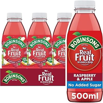 Robinsons RTD, Raspberry & Apple, 500 ml, Pack of 12 Robinsons RTD, Raspberry & Apple, 500 ml, Pack of 12