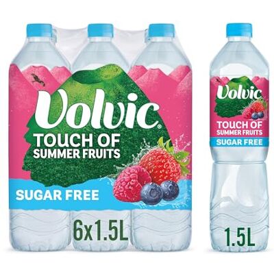 Volvic Touch of Fruit Sugar Free Summer Fruits Flavoured Water, 6x1.5L Volvic Touch of Fruit Sugar Free Summer Fruits Flavoured Water, 6x1.5L