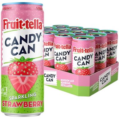 Candy Fruitella Strawberry No Added Sugar Fizzy Drink, 12 x 330ml Candy Fruitella Strawberry No Added Sugar Fizzy Drink, 12 x 330ml