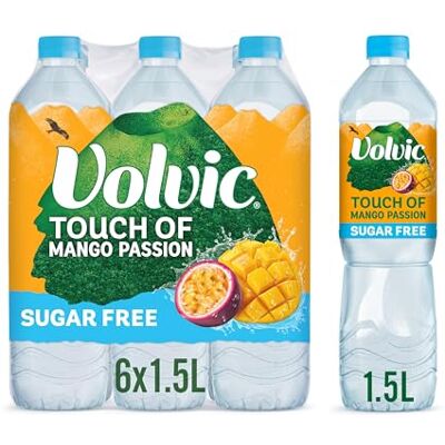 Volvic Touch of Fruit Mango & Passion Fruit Sugar Free Still Flavoured Water Multipack 6x1.5L Volvic Touch of Fruit Mango & Passion Fruit Sugar Free Still Flavoured Water Multipack 6x1.5L