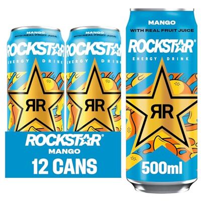 Rockstar - Juiced - Mango - 160 mg Caffeine - Energy Drink Rockstar - Juiced - Mango - 160 mg Caffeine - Energy Drink