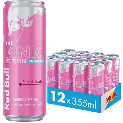 Red Bull Pink Edition Sugarfree Forest Fruits 355ml 12 Pack Red Bull Pink Edition Sugarfree Forest Fruits 355ml 12 Pack
