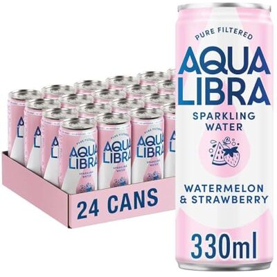 Libra Sparkling Water Strawberry & Watermelon 330ml (Pack of 24 Cans) Libra Sparkling Water Strawberry & Watermelon 330ml (Pack of 24 Cans)
