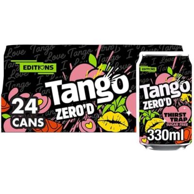 Tango Zero'd Thirst Trap Peach & Pineapple 330ml Can 24 Pack Tango Zero'd Thirst Trap Peach & Pineapple 330ml Can 24 Pack
