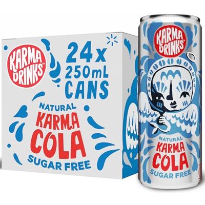 Karma Drinks - Karma Cola Sugarfree - 24 x 250ml - Soft drink Karma Drinks - Karma Cola Sugarfree - 24 x 250ml - Soft drink