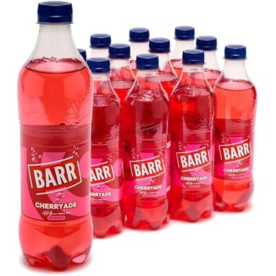 BARR 12 Pack Cherryade, Zero No Sugar Cherry Flavoured Fizzy Drink, Sparkling Fizzy Pop, 12 x 500ml Bottles BARR 12 Pack Cherryade, Zero No Sugar Cherry Flavoured Fizzy Drink, Sparkling Fizzy Pop, 12 x 500ml Bottles