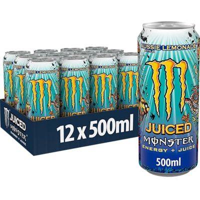 Monster Cable Can Aussie Lemonade 500 ml (Pack of 12) Monster Cable Can Aussie Lemonade 500 ml (Pack of 12)