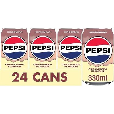 Pepsi Cream Soda 330ml Can (Pack of 24) Pepsi Cream Soda 330ml Can (Pack of 24)