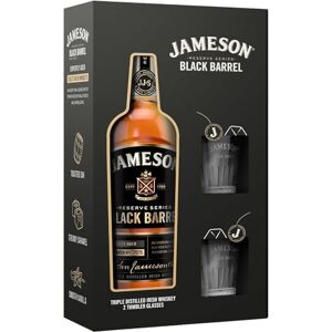 Jameson Bourbon Black Barrel Irish Whiskey Glasses Gift Set, 70 Cl (packaging may vary) Jameson Bourbon Black Barrel Irish Whiskey Glasses Gift Set, 70 Cl (packaging may vary)