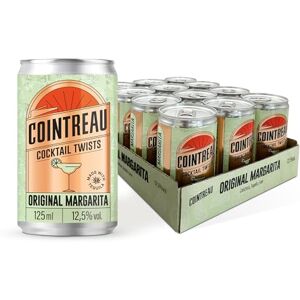 Cointreau Cocktail Twists, Original Margarita, 12.5% ABV, Case of 12 x 125ml Cans, Pre-Mixed and Ready to Drink with Tequila and Lime, Bar Strength and Premium Quality Cointreau Cocktail Twists, Original Margarita, 12.5% ABV, Case of 12 x 125ml Cans, Pre-Mixed and Ready to Drink with Tequila and Lime, Bar Strength and Premium Quality