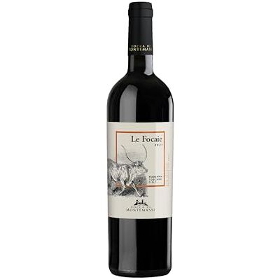 ROCCA DI MONTEMASSI Le Focaie DOC Italian Red Wine from Tuscany Made with 70% Sangiovese Grapes & 30% Other International Varieties 75cl / 750ml, 13% ABV ROCCA DI MONTEMASSI Le Focaie DOC Italian Red Wine from Tuscany Made with 70% Sangiovese Grapes & 30% Other International Varieties 75cl / 750ml, 13% ABV